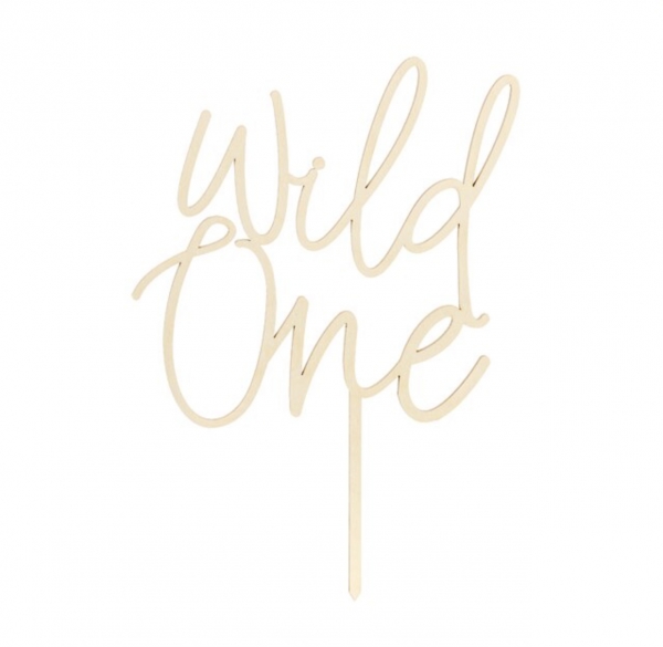 Cake Topper - Wild One - Wood